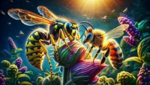 Buzzy Face-off: The Yellow Jacket and Bee Showdown