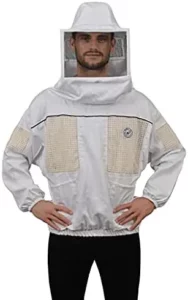 Humble Bee 532 Ventilated Beekeeping Smock with Square Veil, 4XL, Linen White