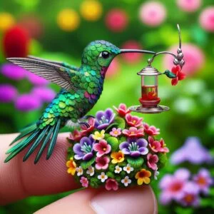 Tiny Sips: The World’s Smallest Hummingbird Feeder Unveiled